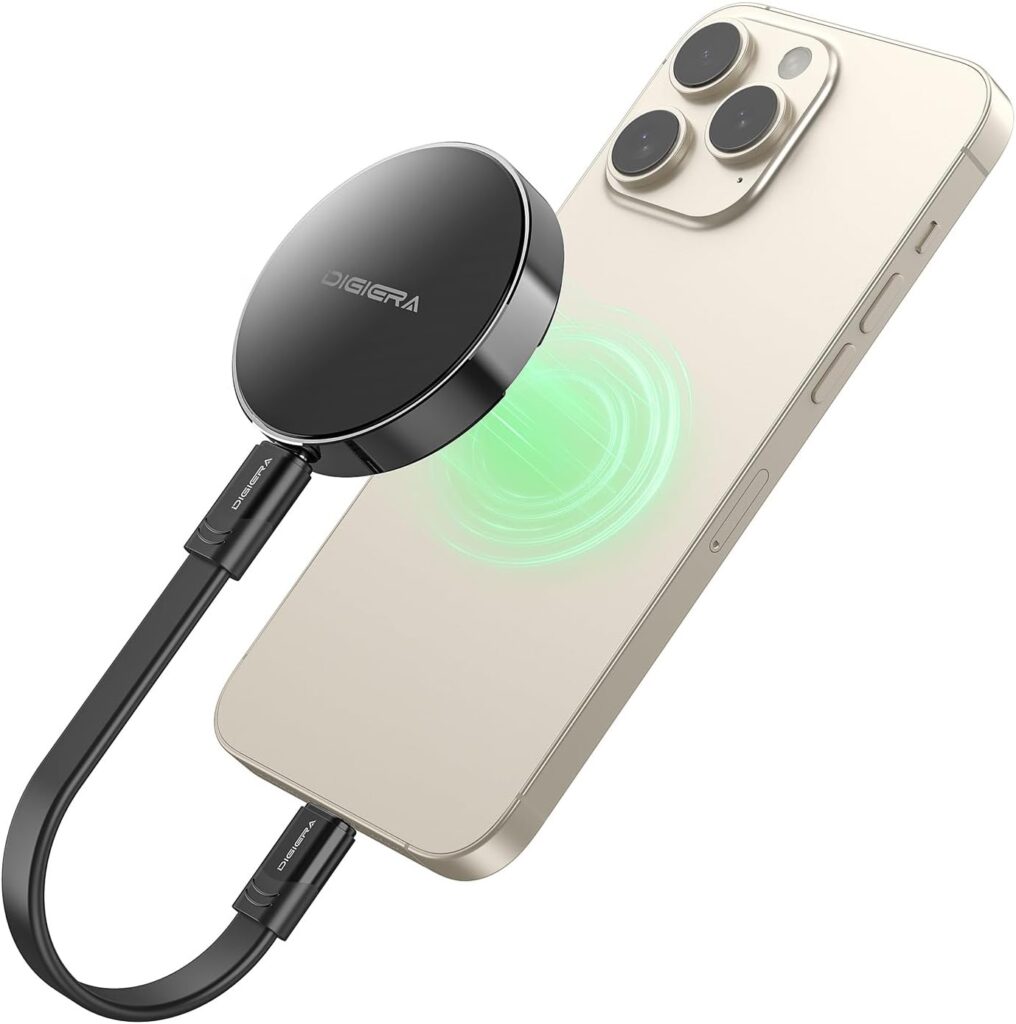 1TB Magnetic Portable SSD, External Solid State Drives with USB-C 3.2 Gen 2×2, Speed Up to 2000MB/s, Compact & Durable, Compatible with iPhone 15/16 Series and Other USB-C Devices, Black