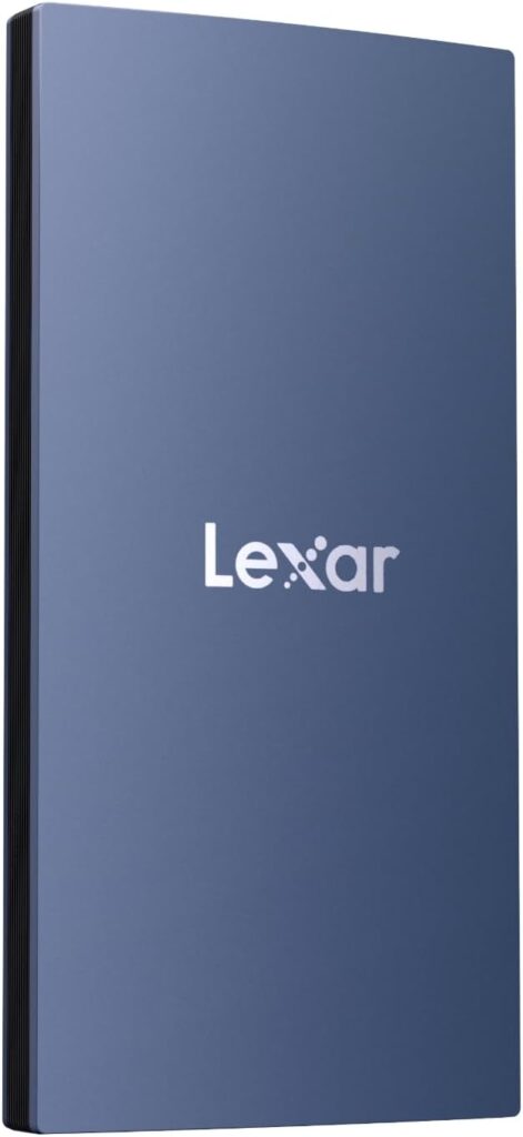 Lexar ES3 2TB External SSD, USB 3.2 Gen2 Portable SSD, PSSD Up to 1050MB/s Read, 1000MB/s Write, External Solid State Drive Compatible with iPhone 16/15 Series/Mac/PS5/XBOX/Laptop/PC, Blue