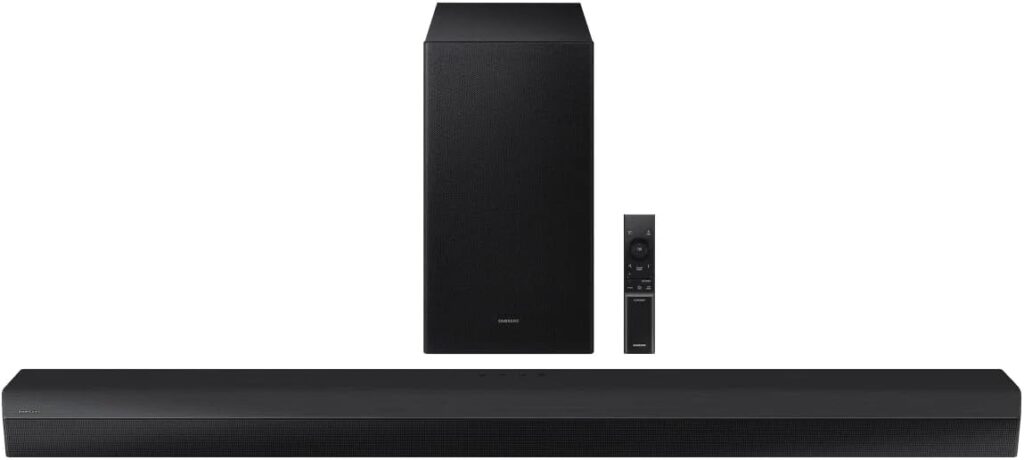 Samsung HW-B73CD/ZA 5.1 Channel Soundbar with DTS Virtual:X and Wireless Subwoofer, Adaptive Sound, Game Mode