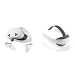 Meta Quest 3S 128GB Mixed Reality Headset with Elite Strap Bundle – All-in-One VR System with Premium Comfort Strap