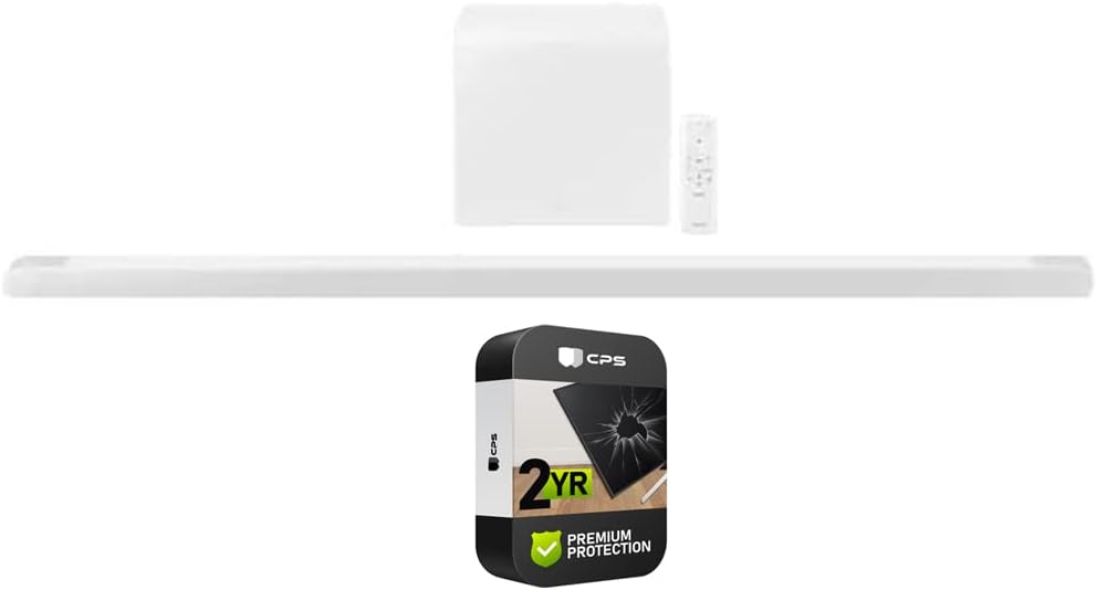 Samsung HW-S801B/ZA 3.1.2ch Soundbar w/Wireless Dolby Atmos/DTS:X, White 2022 (Renewed) Bundle with 2 YR CPS Enhanced Protection Pack