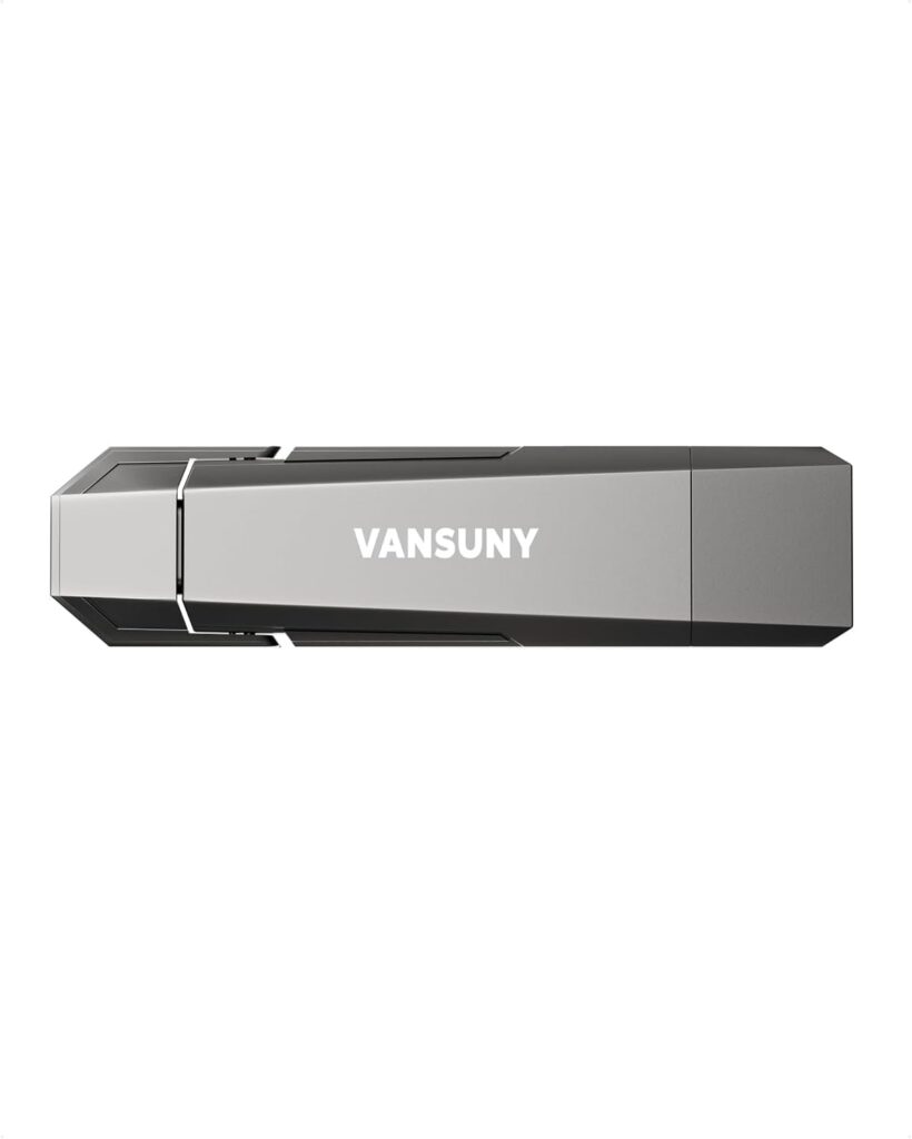 Vansuny 256GB USB Solid State Drive Up to 1000MB/s USB 3.2 Gen 2 Dual SSD USB A + Type C Portable External SSD for Android Phone Tablet Laptop MacBook PC