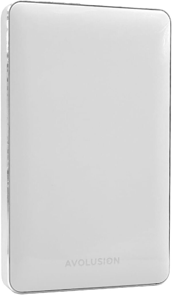 Avolusion T1 Series 1TB USB 3.0 Portable External Hard Drive for PC, Mac, PlayStation & Xbox (White) – 2 Year Warranty