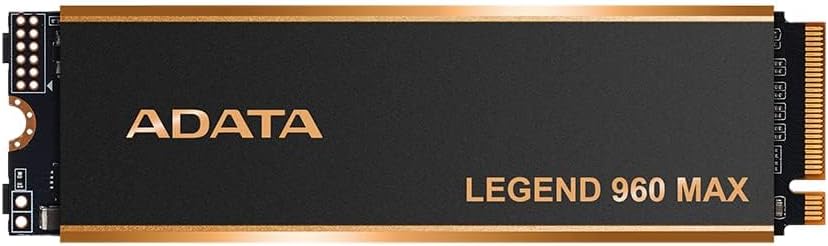 ADATA 4TB SSD Legend 960 Max with Heatsink PCIe Gen4x4 NVMe M.2 Internal Gaming SSD Up to 7,400 MB/s (ALEG-960M-4TCS)