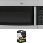 GE JVM3160RFSS 1.6 Cu. Ft. Over-the-Range Microwave Oven Stainless Steel Bundle with 2 YR CPS Enhanced Protection Pack