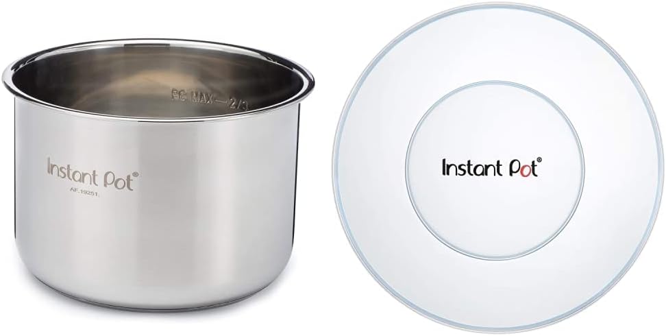 Instant Pot IP-POT-SS304-60 Genuine Stainless Steel Inner Cooking Pot – 6 Quart & Silicone Cover 5 & 6 quart