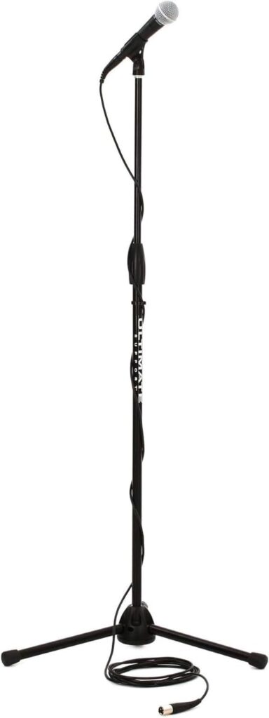 Shure SM58 Pro XLR Dynamic Microphone Stage Performance Kit with 15-Foot XLR-XLR Cable, Stand, A25D Clip and Bag – Professional Studio & Live Performance Cardioid Mic for Vocals (SM58-CN BTS)