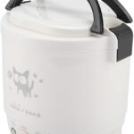 Rice Cooker, 12V 100W 1L Electric Portable Multifunctional Rice Cooker Suitable for Car Food Steamer (White)