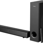 Creative Stage 360 2.1 Soundbar with Dolby Atmos and Subwoofer for TV/Computers/Ultrawide Monitors, Surround Sound with HDMI ARC/2.0, Bluetooth, Optical Input, and IR Remote (Renewed)
