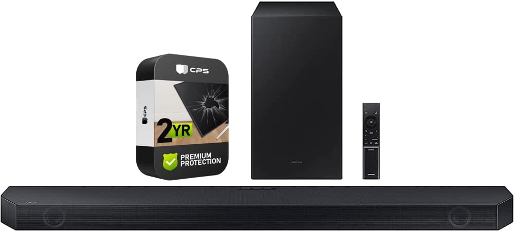 Samsung HW-Q600C/ZA 3.1.2ch Soundbar and Subwoofer with Dolby Audio (Renewed) Bundle with 2 YR CPS Enhanced Protection Pack