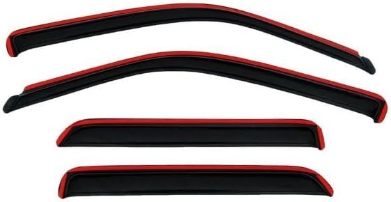 Auto Ventshade [AVS] in-Channel Rain Guards for 2015-2025 Ford F-150; 2017-2025 Ford F-150 Raptor, SUPERCREW ONLY | Window Vent Visors, 4 pcs. – Smoke | 194975