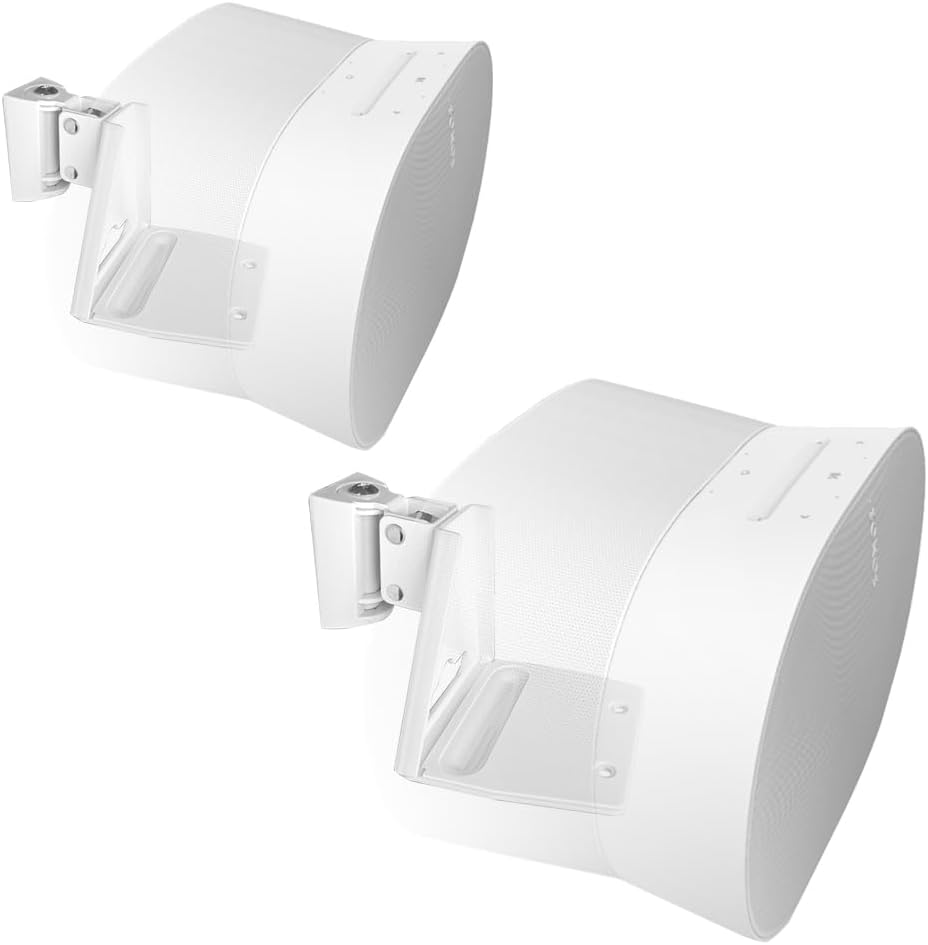 Wall Mounts Brackets-Pair Set(2PCS) for Sonos Era 300 Speaker(Include 2PCS,Swivel and Tilt,Sturdy Metal,Enduring Paint Finish,Easy to intall,Compatible with Sonos Era 300,White Pair)