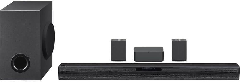 LG SQC4R 4.1 Ch Soundbar with Wireless Subwoofer and Rear Speakers