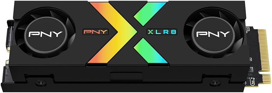 PNY CS3150 XLR8 Gaming Epic-X RGB 2TB PCIe Gen5 x4 NVMe M.2 SSD with RGB Heatsink – Microsoft DirectStorage Compatible – up to 12,000 MB/s Read – M280CS3150XHS-2TB-RB