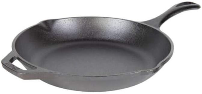 Lodge Chef Collection 10″ Pre-Seasoned Cast Iron Skillet – Kitchen Essential for Frying & Searing