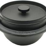 Iwachu 410-720 Japanese Cast Iron Gohan Nabe Rice Cooker, Black