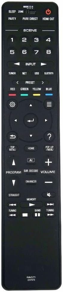 NTQinParts Remote Control Controller Replacement for Yamaha AV Receiver RXA2080, RX-A2080, RXA3080, RX-A3080, RX-V2085, RXV2085