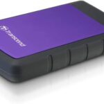 Transcend 2TB SJ25H3, USB 3.1 Portable Hard Drive Rugged, Anti-Shock Resistant, Compact and Lightweight with Lightning-Fast Speeds, One Touch Backup Button, Purple – TS2TSJ25H3P