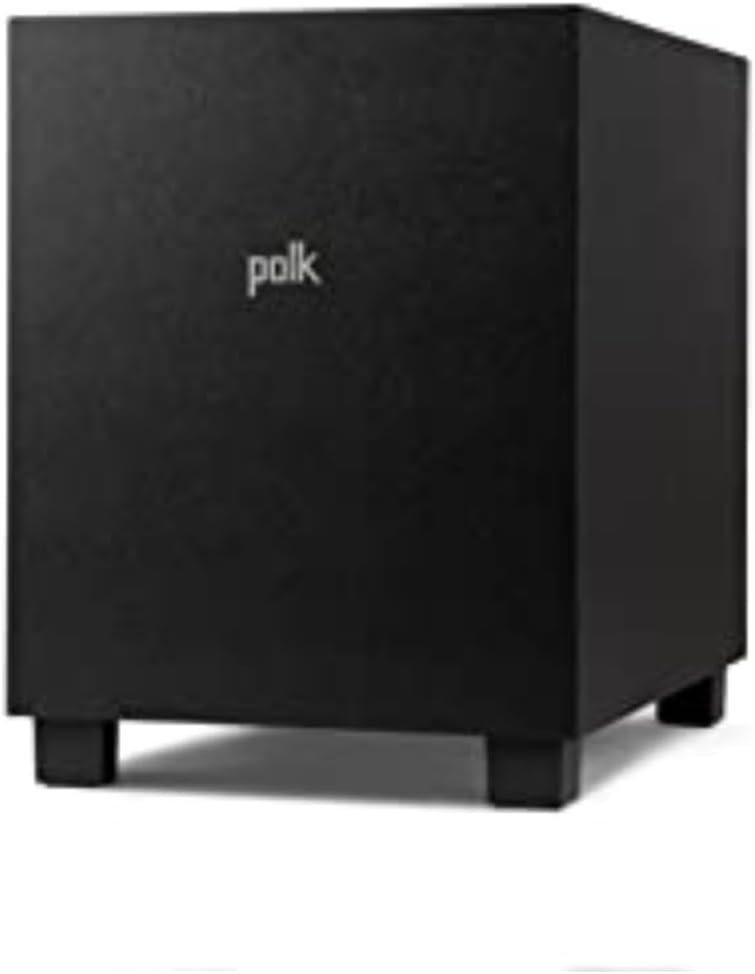 Polk Monitor XT10 Home Subwoofer, 10″ Deep Bass Woofer, 100W Class D Amplification, Dolby Atmos, Auro 3D & DTS:X Compatible, Black