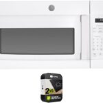 GE JVM3160DFWW 1.6 Cu. Ft. Over-the-Range Microwave Oven White Bundle with Premium 2 YR CPS Enhanced Protection Pack