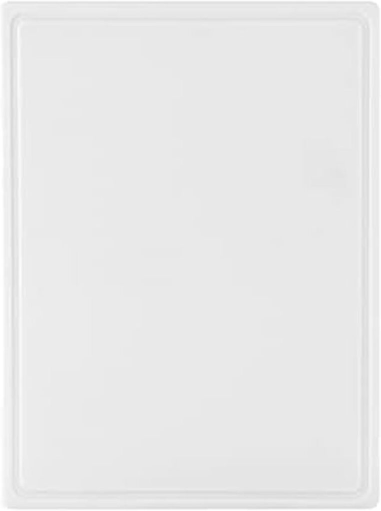 FARBERWARE Extra-Large Plastic Cutting Board, 15×20 Inch Dishwasher-Safe Chopping Board with Juice Groove, Non-Slip Surface, Durable, White