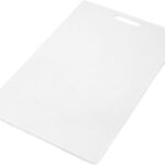 Farberware Extra-Large Plastic Cutting Board, Dishwasher- Safe Poly Chopping Board for Kitchen Meal Prep with Easy Grip Handle, 12-inch by 18-inch, White