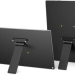 UPERFECT Portable Monitor Stand with Hand Screw, 7 to 18.5 inch Freestanding Desk Mount with Swivel/Tilt/Rotation, Fits Monitor with M3/M4*75MM VESA