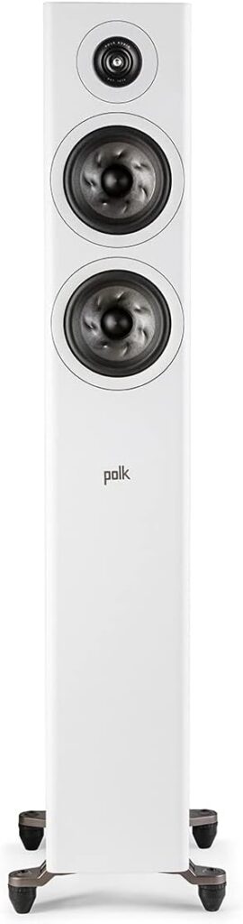 Polk Audio Reserve Series R500 Tower Speaker, 1″ Pinnacle Ring Tweeter & Dual 5.25″ Turbine Cone Woofers, Hi-Res Certified, Dolby Atmos & IMAX Enhanced for Dynamic Home Theater Audio, White