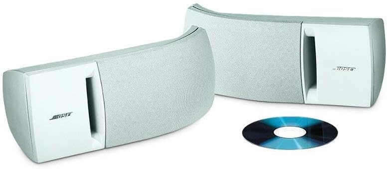 Bose 161 speaker system (pair, white) – ideal for stereo or home theater use (Renewed)