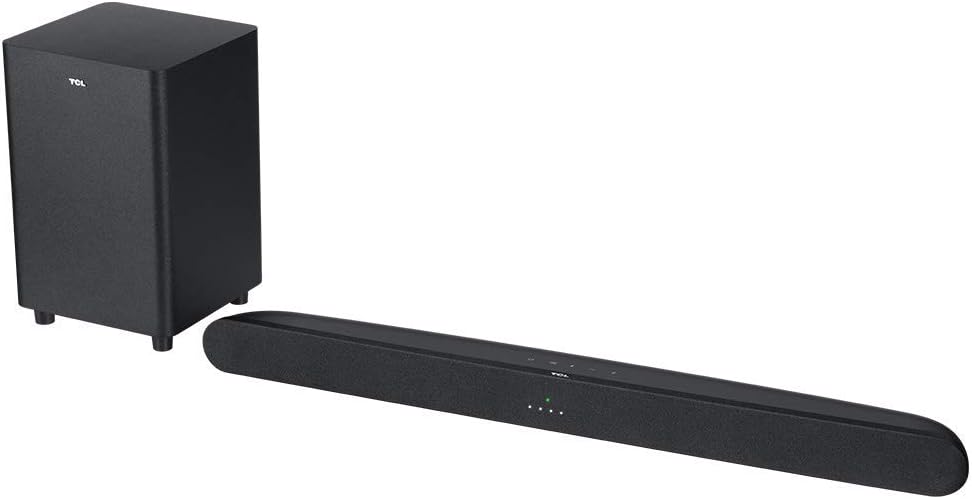 TCL Alto 6+ 2.1 Channel Roku TV Ready Home Theater Sound Bar with Wireless Subwoofer and Bluetooth – TS6110, 31.5-inch, Black (Renewed)