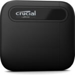Crucial X6 1TB Portable SSD – Up to 800MB/s, USB 3.2 – External Solid State Drive for PC, Mac, PS5, Xbox – CT1000X6SSD9