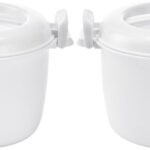 Hemoton 2-Pack Microwave Rice Cooker Set 8-Cup Capacity Microwavable Rice Steamer Food Grade Plastic Small Kitchen Appliance for Quick Easy Cooking