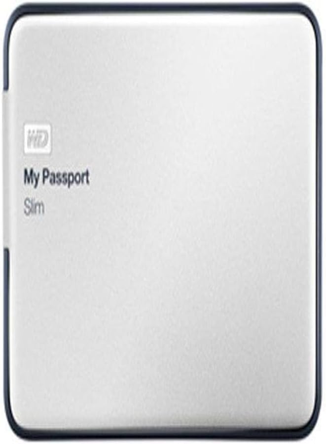 WD My Passport Slim 2TB Portable Metal External Hard Drive USB 3.0 with Auto Backup