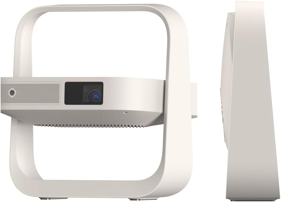 XGIMI Elfin Flip Plus Portable Projector, Google TV with Licensed Netflix, 500 ISO Lumens, 1080P Resolution Home Projector, Build-in Adjustable Stand, Lightweight and Compact Design, Screen Adaption