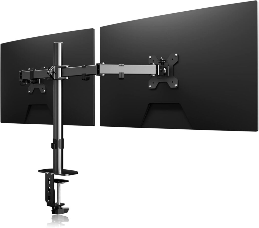 Suptek Monitor Arm, Dual Monitor Stand for 13-27 inch TV LED LCD Monitor Stands for Desks PC Monitor & Projector Stands – Monitor Arm Desk Mount MD6442 z