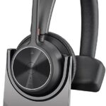 Poly – Voyager 4310 UC Wireless Headset + Charge Stand (Plantronics) – Single-Ear Headset w/Mic – Connect to PC/Mac via USB-A Bluetooth Adapter, Cell Phone via Bluetooth -Works with Teams, Zoom &More