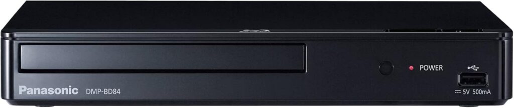 Panasonic Blu Ray DVD Player with Full HD Picture Quality and Hi-Res Dolby Digital Sound, DMP-BD84P-K, Black