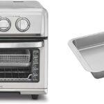 Cuisinart Air Fryer + Convection Toaster Oven, 8-1 Oven with Bake, Grill, Broil & Warm Options, Stainless Steel, TOA-70 & AMB-TOBBP Toaster Oven Baking Dish, silver, 1.12″” x 0.86″” x 0.16″””