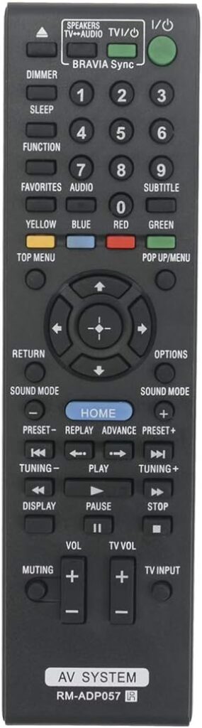 RM-ADP057 Replace Remote Applicable for Sony Blu-ray DVD BDV-E280 BDV-T28 BDV-E980 BDV-E880 BDV-T58 BDV-E580 BDVE280 BDVT28 BDVE980 BDVE880 BDVT58 BDVE580 Home Theater System