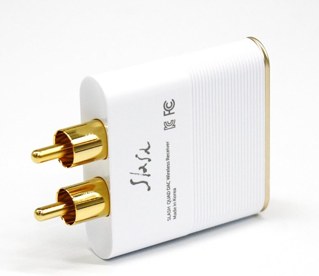 Slash3 LDAC Bluetooth DAC Receiver – aptX Adaptive, RCA Out, Compact Hi-Res Audio Adapter for Home Stereo Upgrade