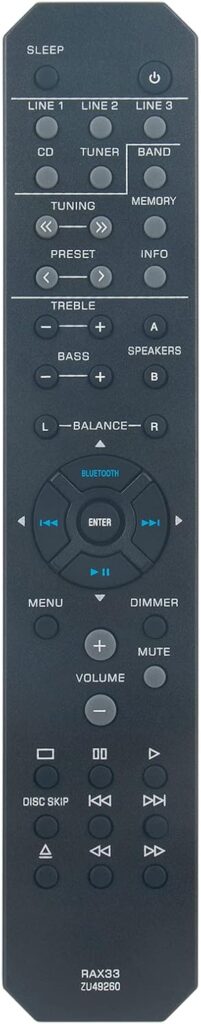 ALLIMITY RAX33-ZU49260 Replaced Remote Control Fit for Yamaha AV Audio Video Stereo Receiver RS202 R-S202 RS202D RS202BL R-S202BL R-S202D