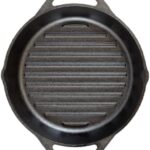 Lodge 12″ Cast Iron Dual Handle Grill Pan, Black