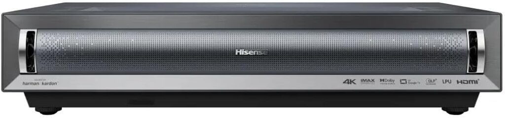 Hisense PX3-PRO Ultra Short Throw Triple Laser Projector, 4K UHD, 80” – 150”, 3,000 Lumens, 3000:1 Contrast, Dolby Vision & Atmos, IMAX Enhanced, 240 High Refresh Rate, Google TV, Designed for Xbox