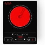 VBGK Single Burner Electric Cooktop,1800W Electric Stove Top Portable Cooktop LED Touch Control,8 Power Levels, Kids Lock