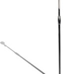 Pyle Retro Microphone, Classic Vintage Style, Unidirectional Audio, Adjustable Stand, XLR Cable, Silver Finish, Dynamic Vocal Performance Mic with 49-69” Swing Stand and Detachable Microphone