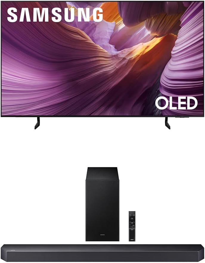 Samsung 65-Inch Class OLED 4K S85F Series, Vision AI Smart TV (2025 Model, 65S85F) Object Tracking Sound Lite w/Dolby Atmos + Samsung Q-Series Soundbar HW Q600F 3.1.2 ch Subwoofer (2025 Model)