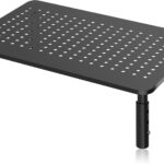 Bracwiser Monitor Stand Riser, Metal Computer Stand, 3 Height Adjustable Screen Riser with Mesh Platform for PS4, Laptop, Printer, Notebook and All Flat Screen, Holds Up to 20KG