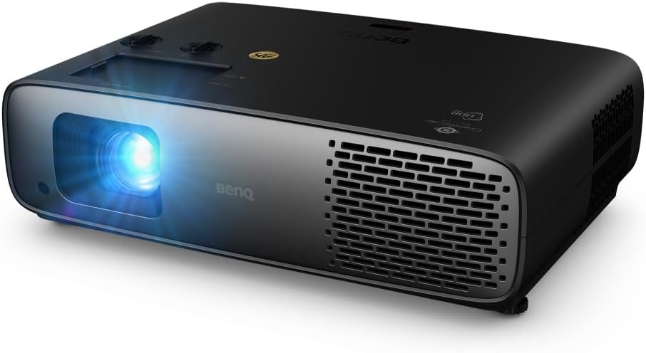 BenQ W4100i 4K HDR Smart Home Theater Projector, 3200 Lumens, 100% DCI-P3, Rec.709, Factory-Calibrated, Android TV with Netflix, 4-Way Lens Shift, HDR10+ & HLG Support, LED Long Lifespan
