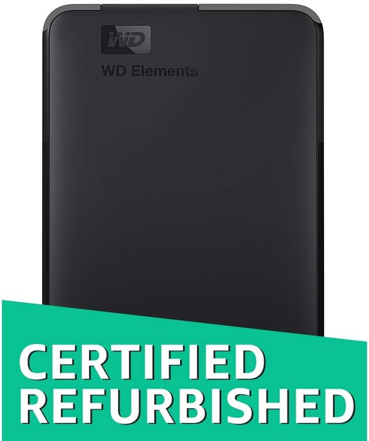 WD 2TB Elements Portable External Hard Drive – USB 3.0 – WDBUZG0020BBK-WESN (Renewed)