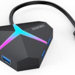 Multi USB Port Hub, 5Gbps High Speed Data Transfer USB 3.0 Multiport Adapter Expander 4 Port, Extra USB Ports Extender for Laptop Mac Computer PC Desktop PS5